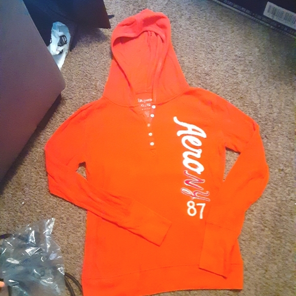 Areopostale pullover top with hoodie size XL/TG - Picture 7 of 8